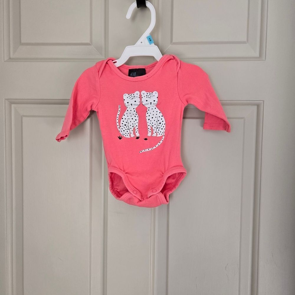 H&M Coral Bodysuit with Cheetah Design